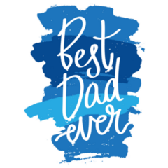 Best Dad Ever Blue Paint Sticker