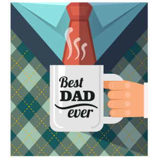 Best Dad Ever Coffee Dad Sticker 
