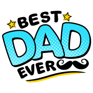 Best Dad Ever Mustache Sticker