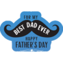 Best Dad Ever Mustache Sticker