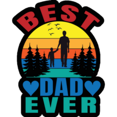 Best Dad Ever Nature Sticker