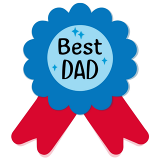 Best Dad, Fathers Day Ribbon Sticker