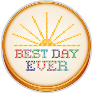Best Day Needlepoint Sticker