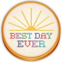 Best Day Needlepoint Sticker