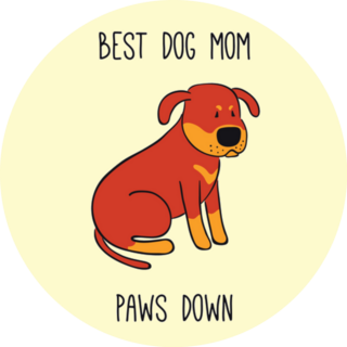 Best Dog Mom Paws Down Mothers Day Sticker