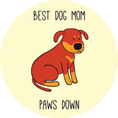 Best Dog Mom Paws Down Mothers Day Sticker