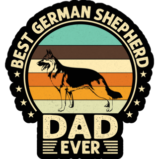 Best German Shepherd Dad Sticker