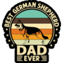 Best German Shepherd Dad Sticker