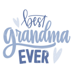 Best Grandma Ever Blue Lettering Sticker