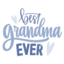 Best Grandma Ever Blue Lettering Sticker