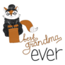Best Grandma Ever Cute Knitting Fox Sticker