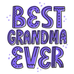 Best Grandma Ever In Purple Sticker