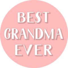 Best Grandma Ever Pink Sticker