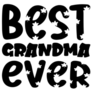 Best Grandma Ever Star Lettering Sticker