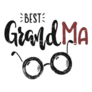 Best Grandma Hand Drawn Lettering Glasses Sticker 