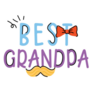 Best Grandpa Doodle Lettering Sticker