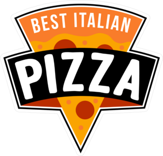 Best Italian Pizza Icon Sticker
