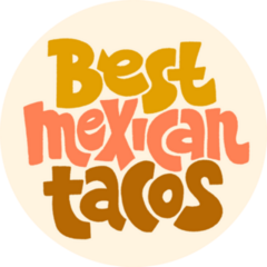 Best Mexican Tacos Cute Lettering Sticker
