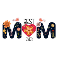 Best Mom Ever Decorative Letters Sticker