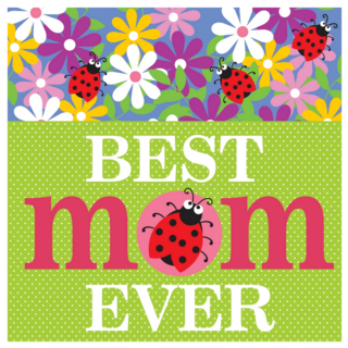 Best Mom Ever Ladybug Sticker