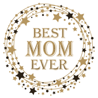 Best Mom Ever Mothers Day Star Frame Sticker