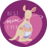 Best Mom In The World Kangaroo With A Baby Sticker