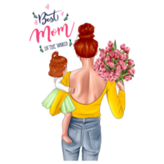 Best Mom In The World, Motherhood Sketch Sticker