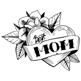 Best Mom. Old School Tattoo Style Sticker
