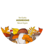 Best Quality Mushrooms Lettering Illustration Sticker