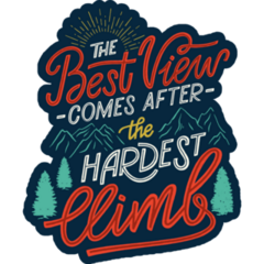 Best View Rock Climbing Sticker