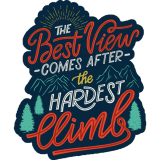 Best View Rock Climbing Sticker