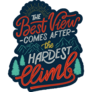 Best View Rock Climbing Sticker