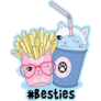 #Besties Cute French Fries And Drink Sticker