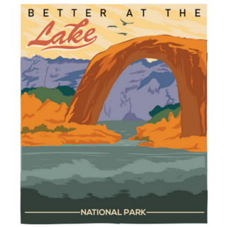 Better At The Lake. National Park Sticker