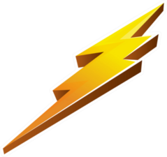 Beveled Lightening Bolt Sticker