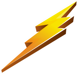 Beveled Lightening Bolt Sticker