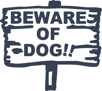 Beware Of Dog!! Sticker