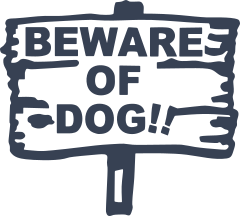 Beware Of Dog!! Sticker