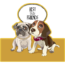 BFF Pug & Beagle Sticker