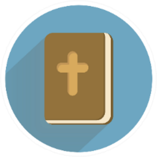 Bible Colorful Flat Icon With Shadow Circle Sticker