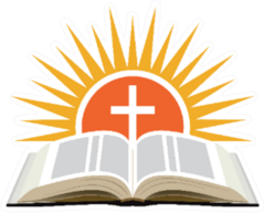 Bible, Sunset And Cross Illustration Sticker