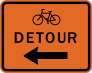 Bicycle Detour Sticker
