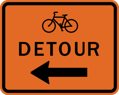 Bicycle Detour Sticker