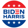 Biden Harris Stars and Stripes Circle Sticker