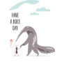 Big Anteater And Little Ant Sticker