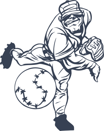 Big Baseball Player Throwing Ball Sticker