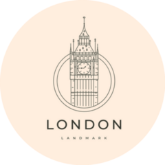 Big Ben London UK Tower Line Art Sticker