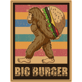 Big Burger Gorilla Sticker