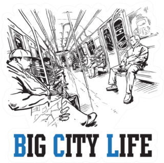 Big City Life Train Sticker
