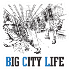 Big City Life Train Sticker